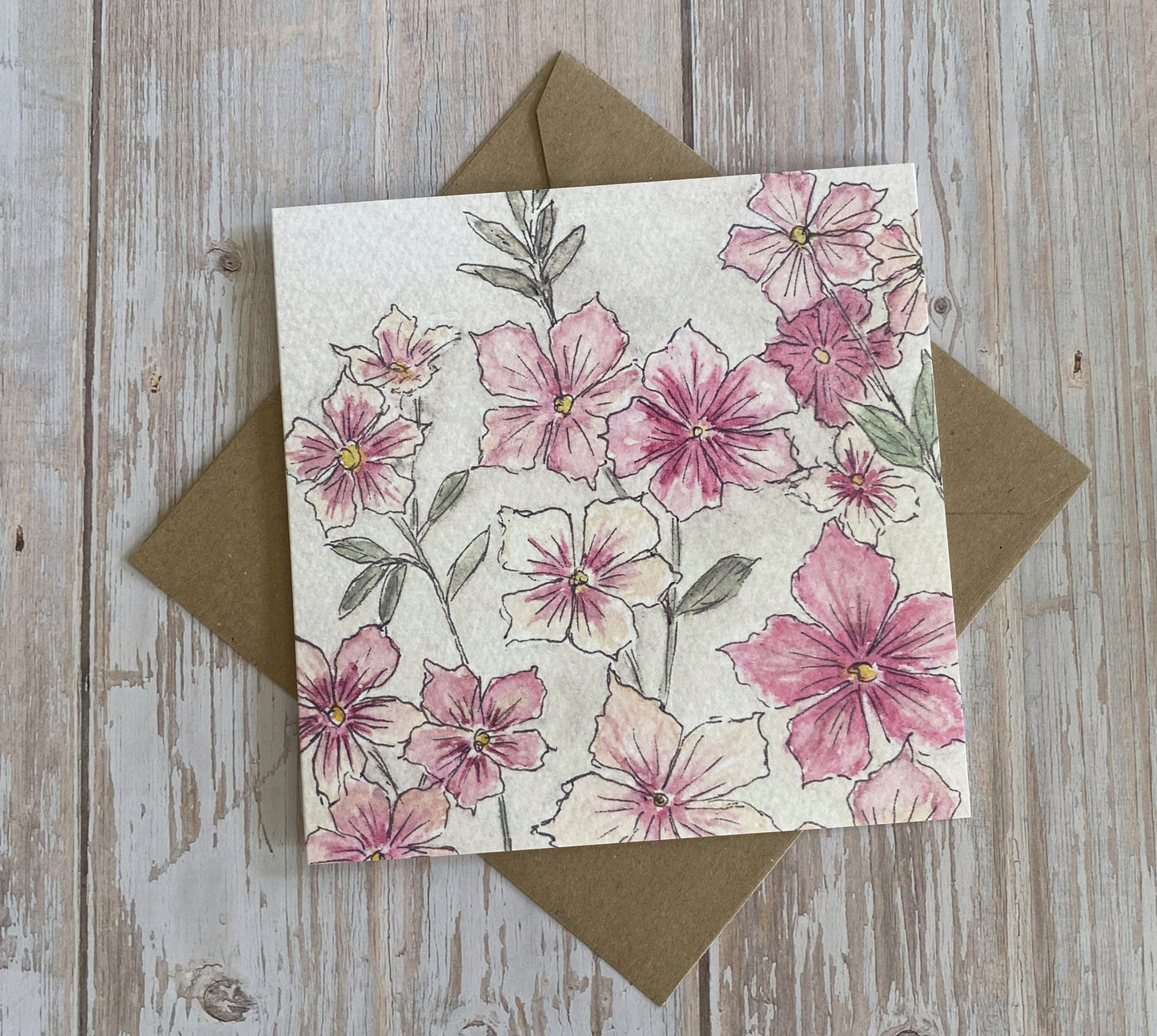 Phlox Greetings Card