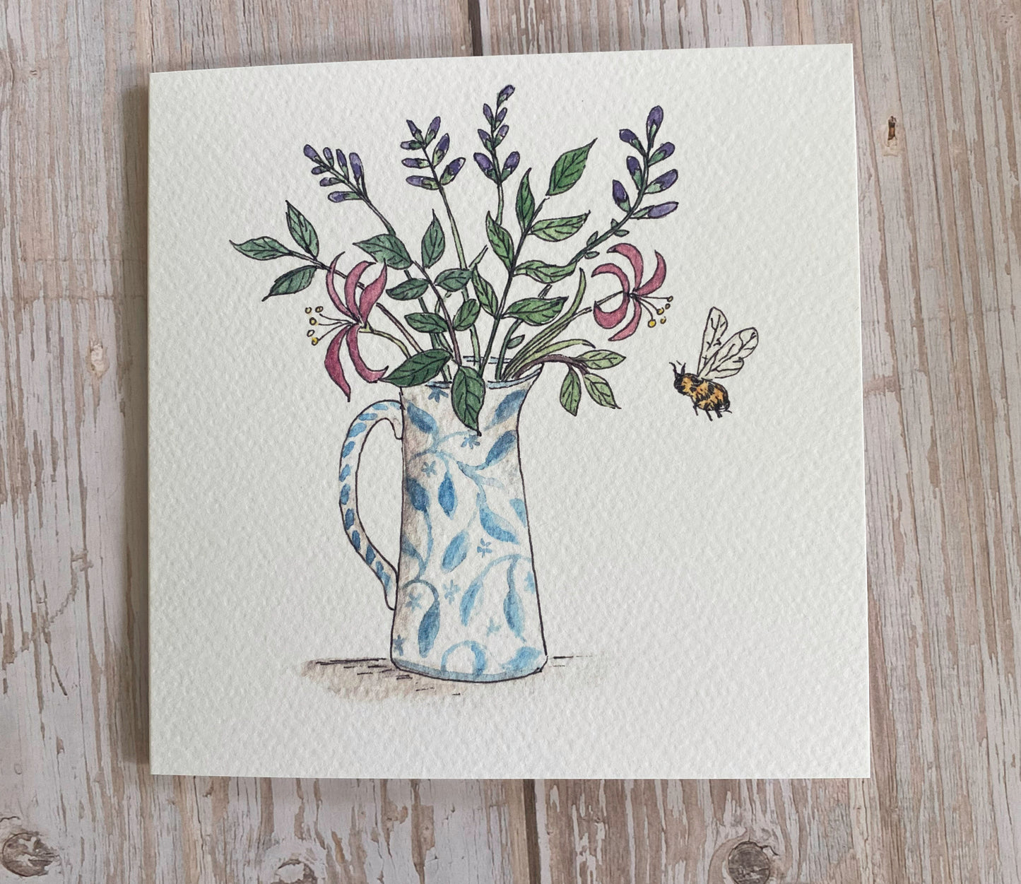 Tall Jug & Flower Card.