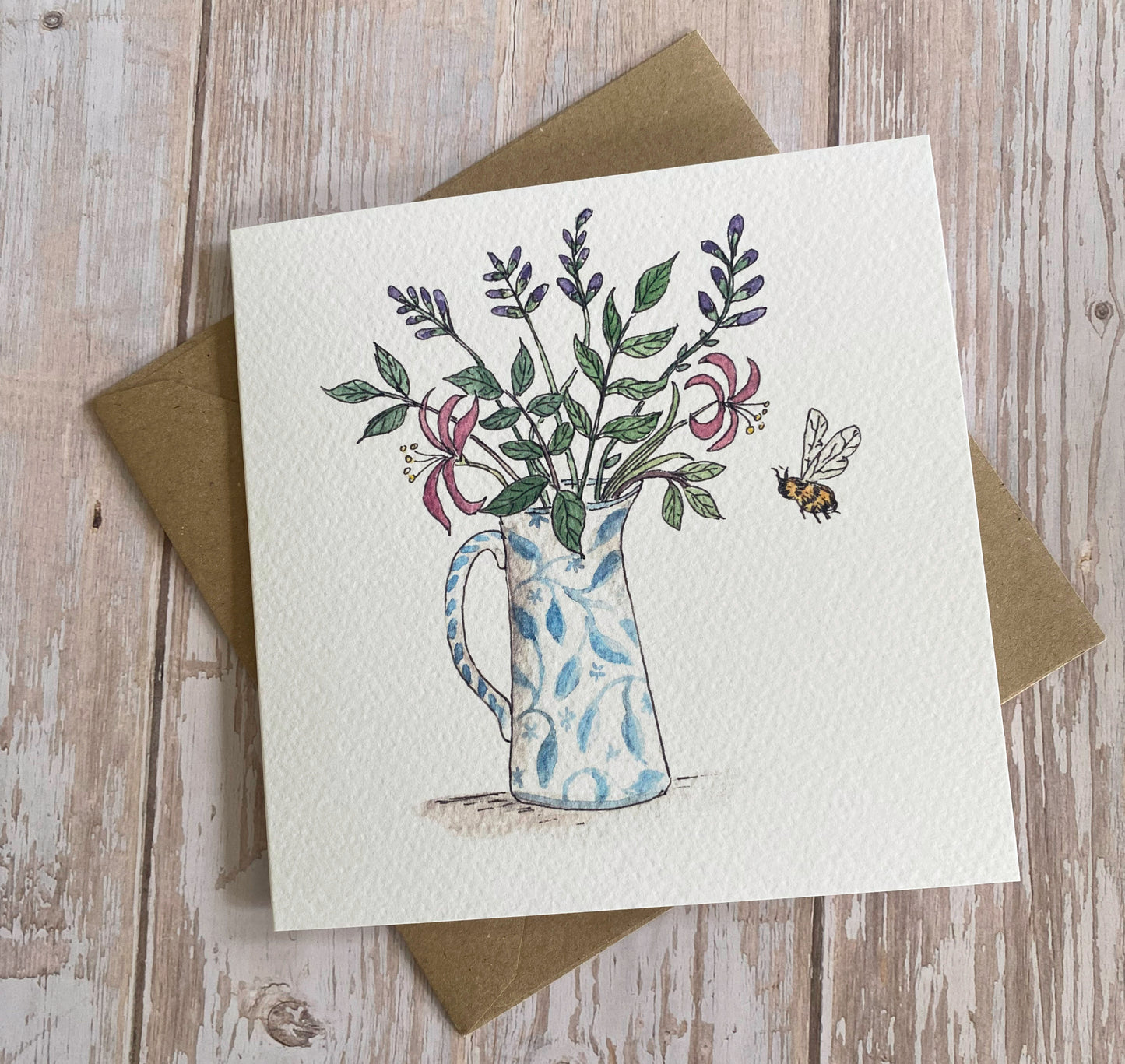 Tall Jug & Flower Card.